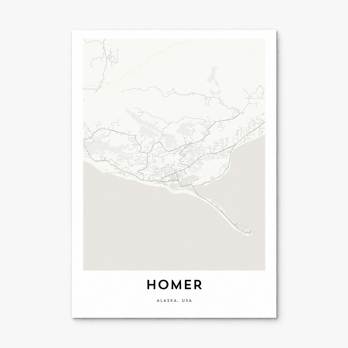 Homer Map Poster, print only (unframed)