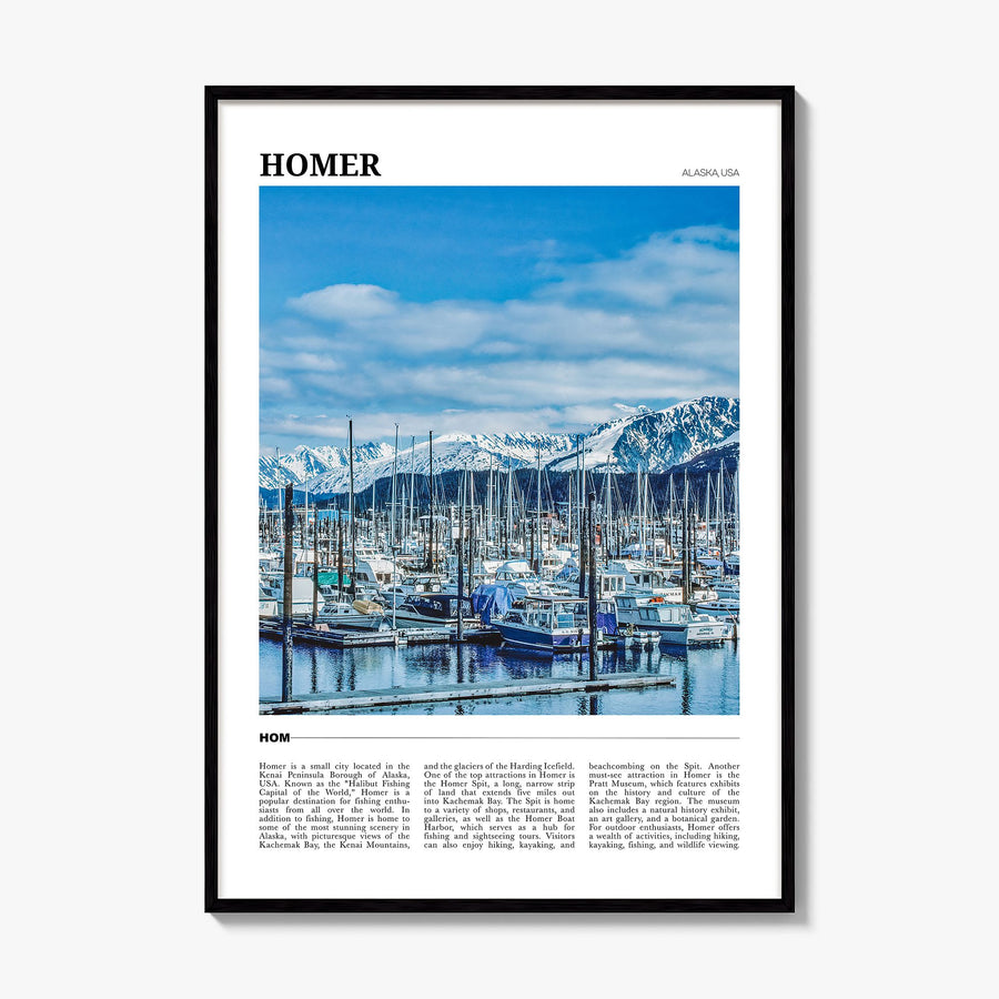 Homer Travel Poster, framed poster mockup