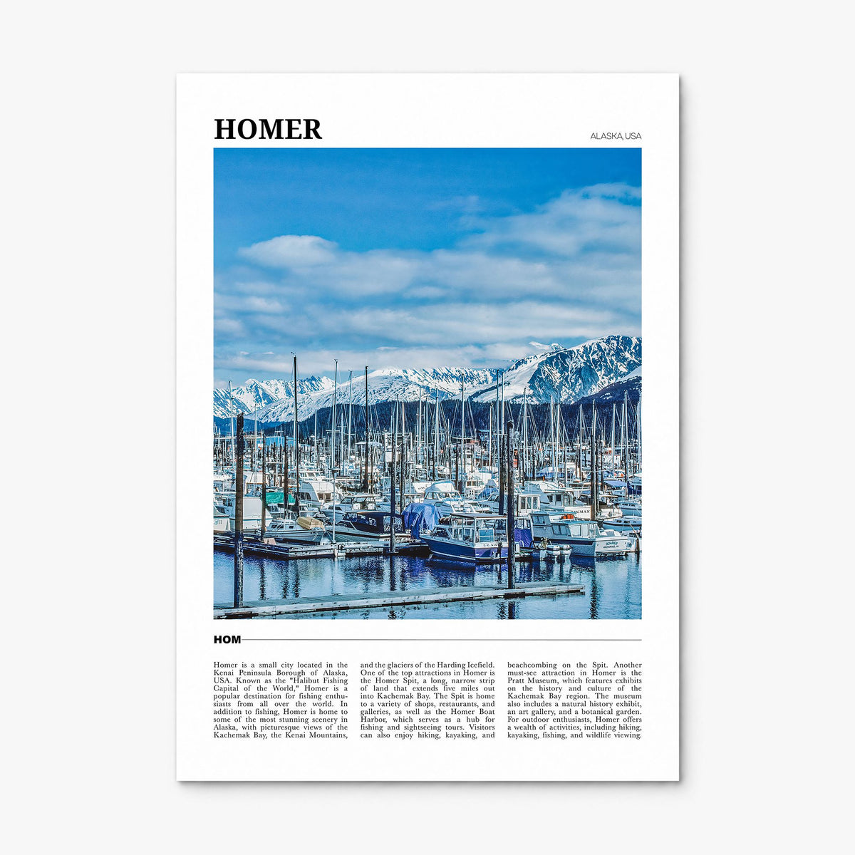 Homer Travel Poster, print only (unframed)