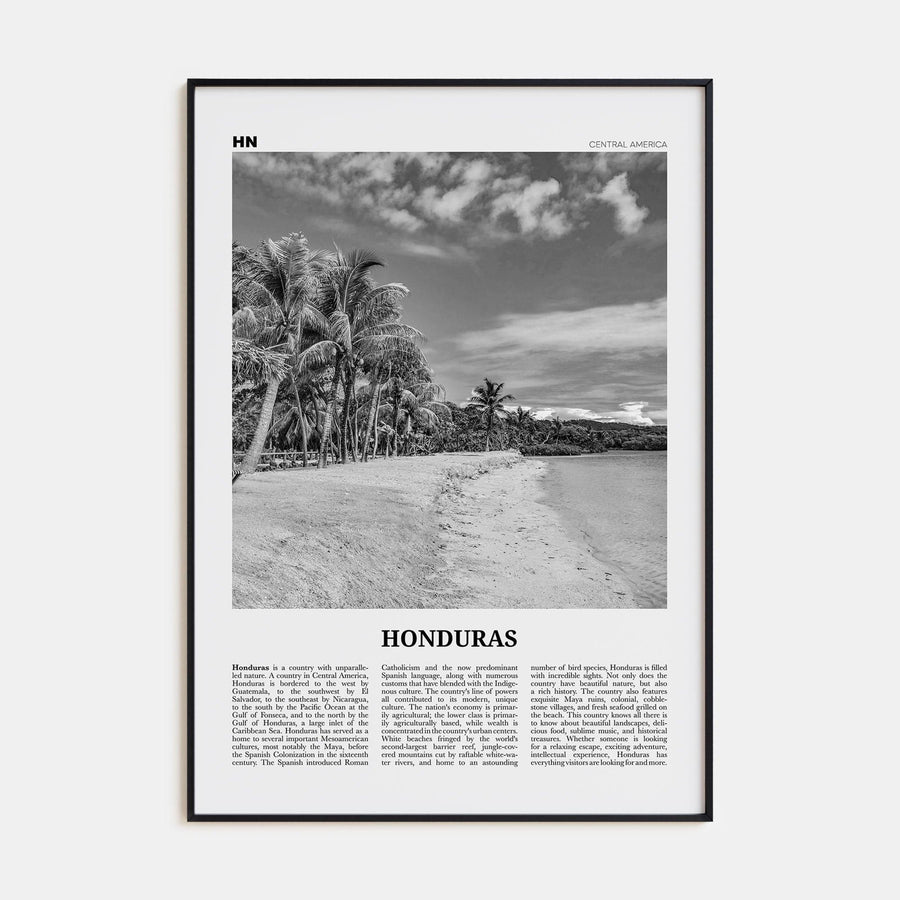 Honduras No 1 Poster None / 8x12 in Nbourhood Travel B&W Poster