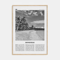 Honduras No 1 Poster Natural Wood / 8x12 in Nbourhood Travel B&W Poster