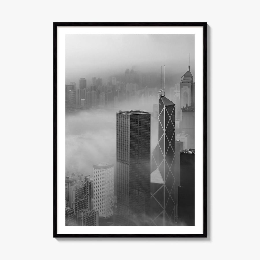 Hong Kong Photo No 2 Poster, framed poster mockup, white border