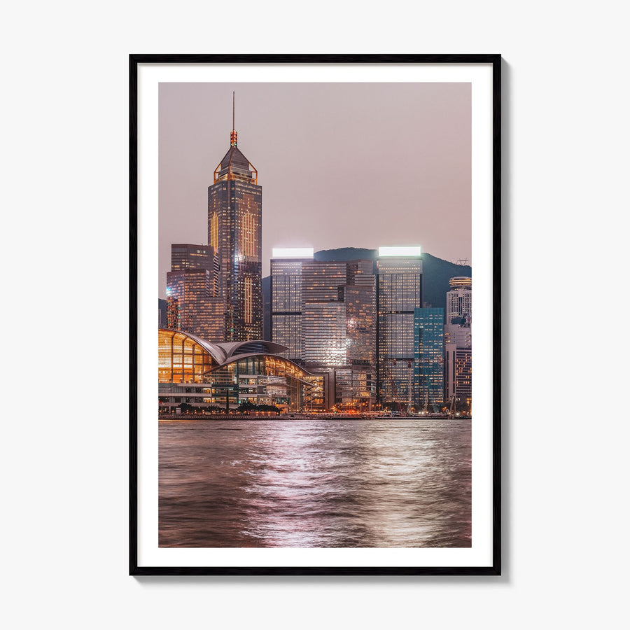 Hong Kong Photo No 2 Poster, framed poster mockup, white border