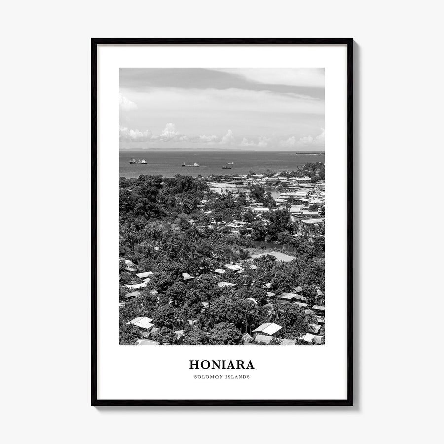 Honiara Classic Poster, framed poster mockup