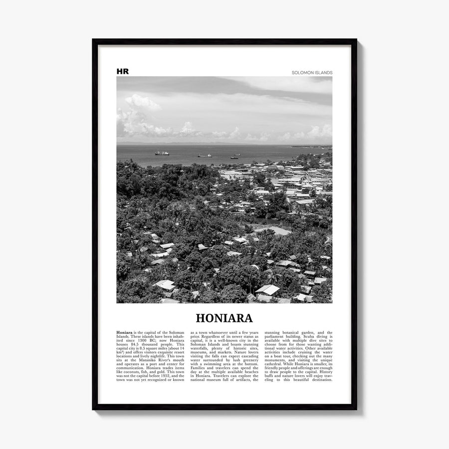 Honiara Newspaper Poster, framed poster mockup