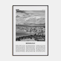 Honolulu No 2 Poster None / 8x12 in Nbourhood Travel B&W Poster