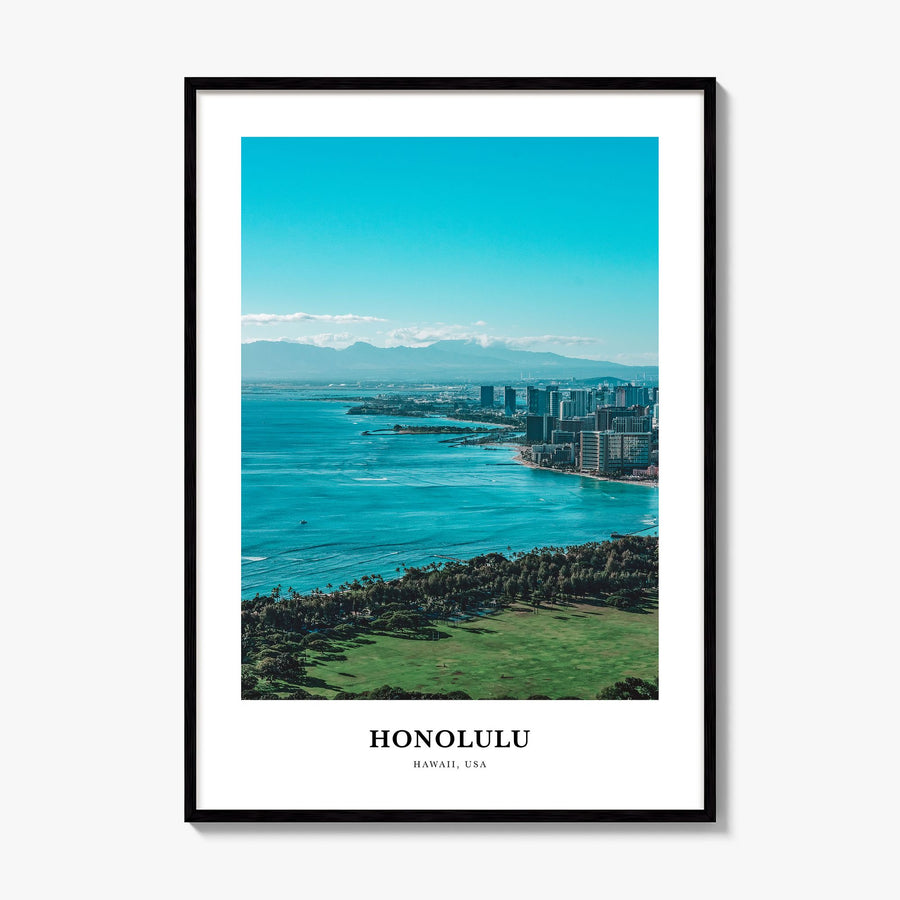 Honolulu Classic Poster, framed poster mockup