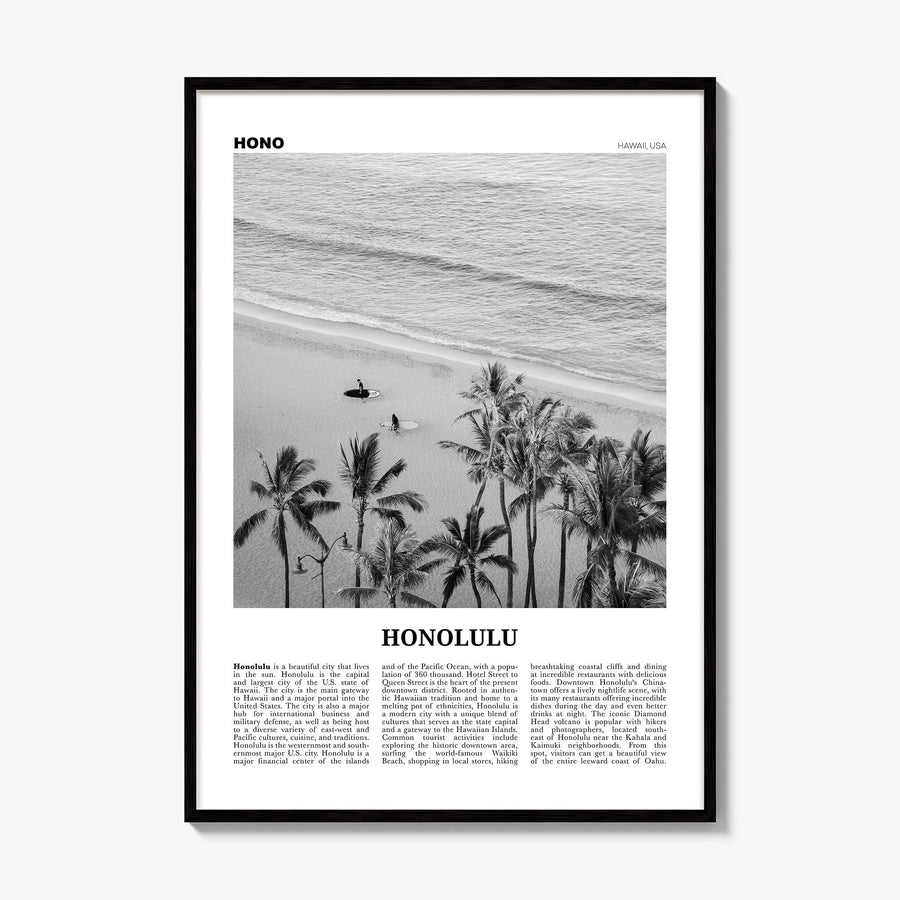 Honolulu Newspaper No 1 Poster, framed poster mockup