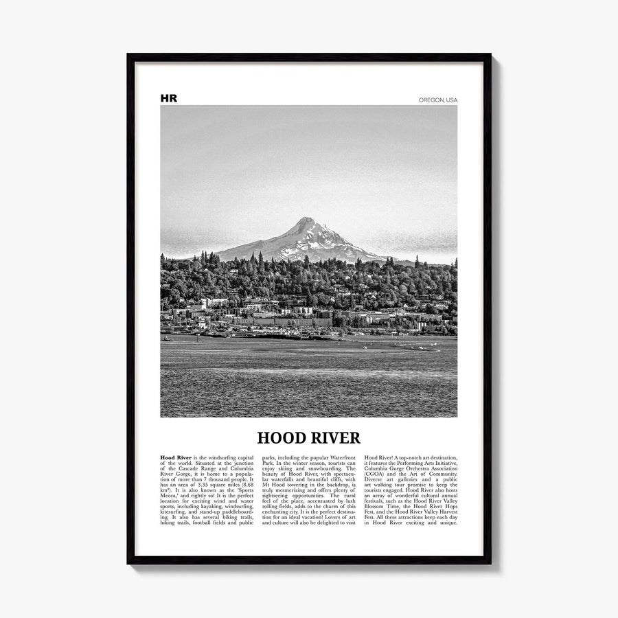 Hood River Newspaper Poster, framed poster mockup