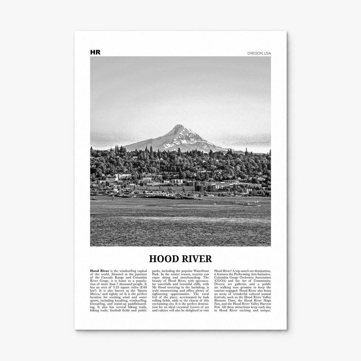 Hood River Newspaper Poster, print only (unframed)
