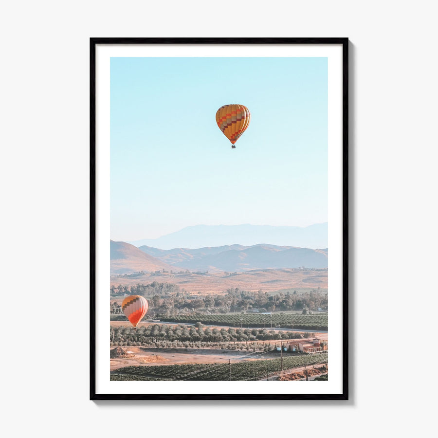 Hot Air Balloon Photo No 2 Poster, framed poster mockup, white border