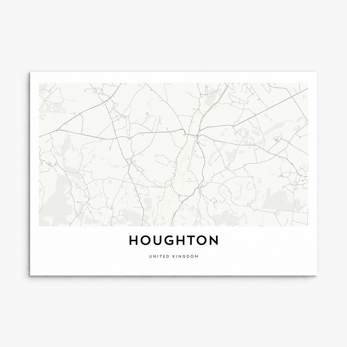 Houghton Map Poster, print only (unframed)
