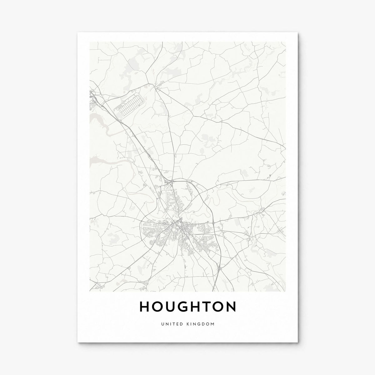 Houghton Map Poster, print only (unframed)