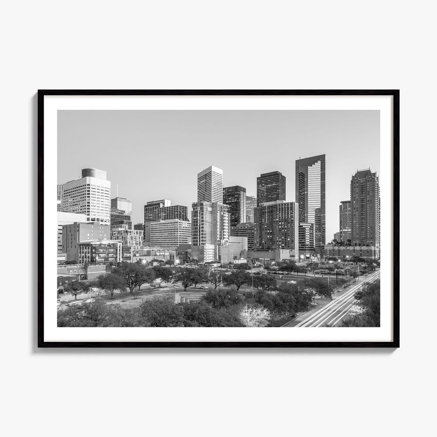 Houston Photo Poster, framed poster mockup, white border