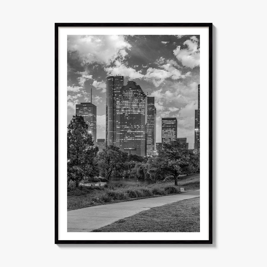 Houston Photo No 2 Poster, framed poster mockup, white border