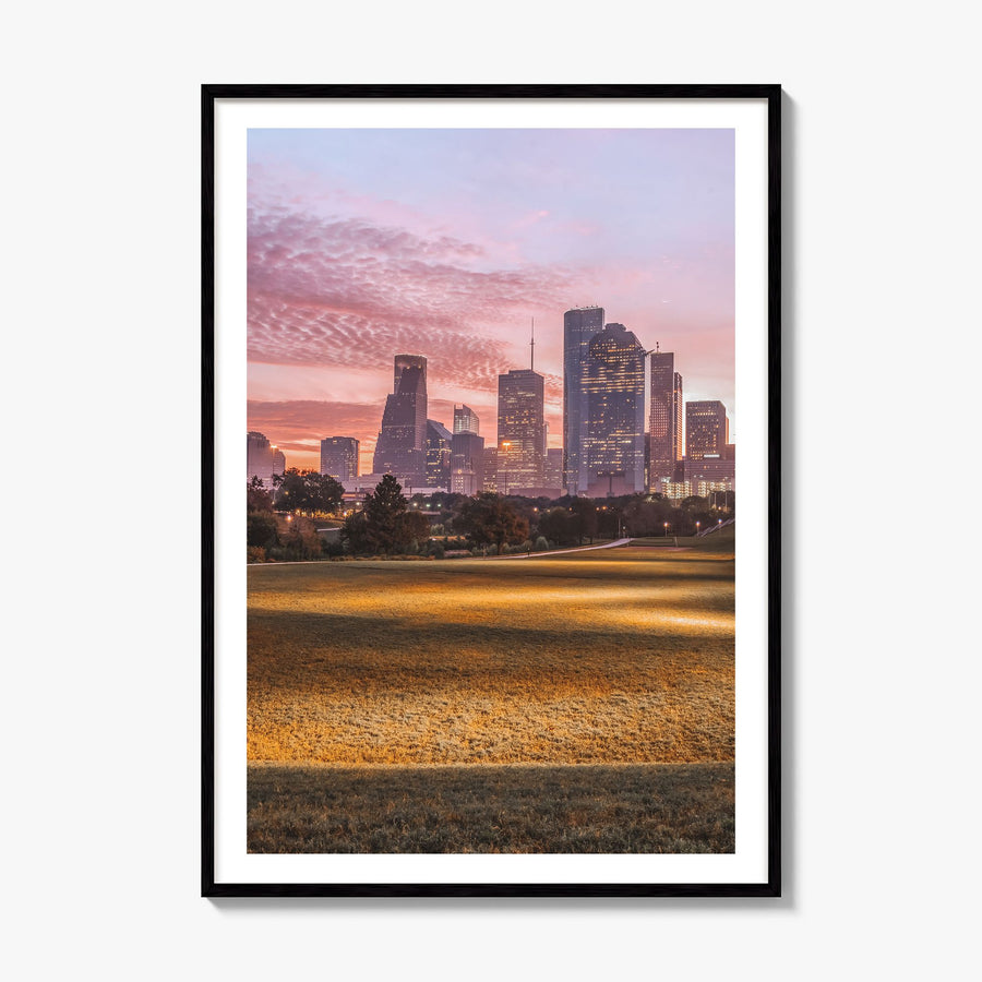 Houston Photo No 3 Poster, framed poster mockup, white border