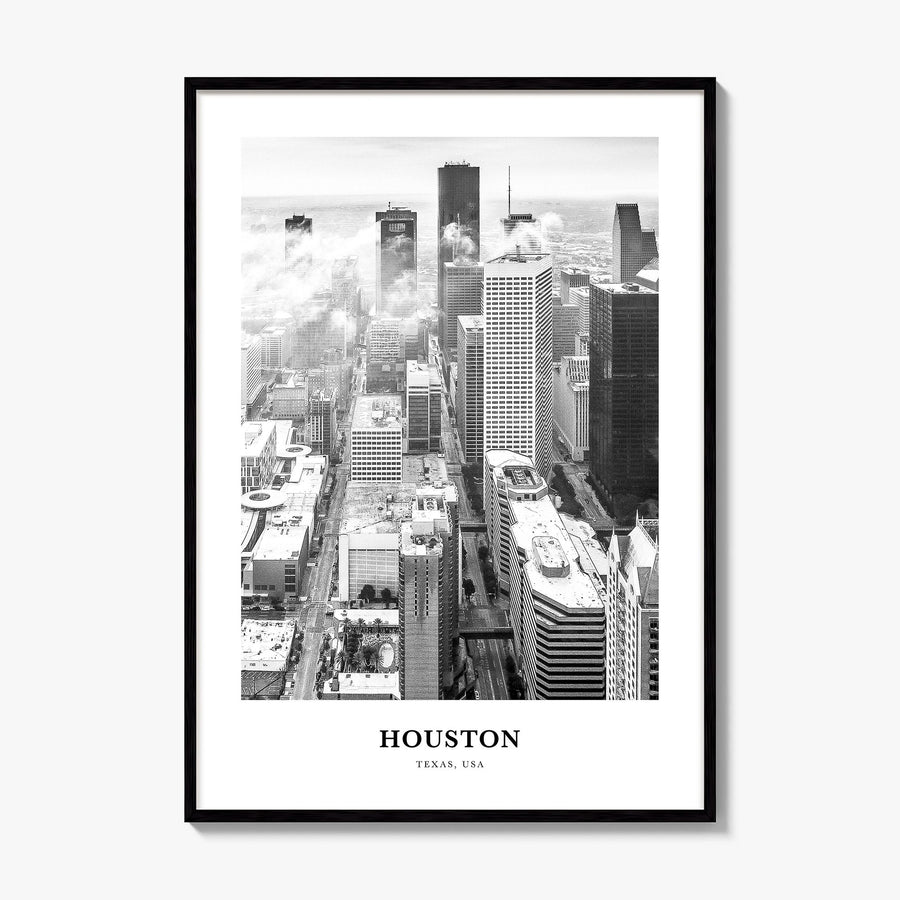 Houston Classic No 1 Poster, framed poster mockup