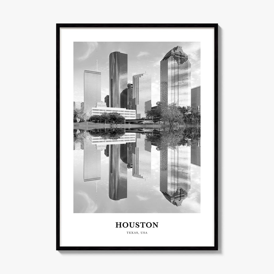 Houston Classic No 2 Poster, framed poster mockup