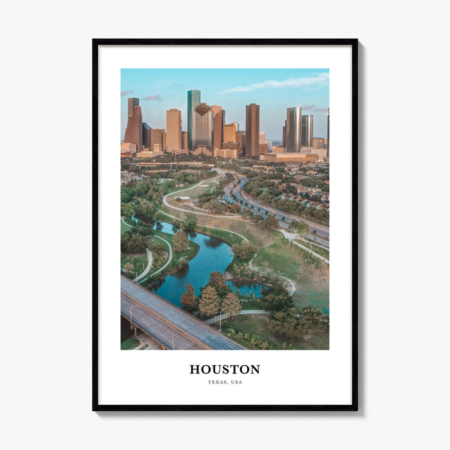 Houston Classic No 1 Poster, framed poster mockup
