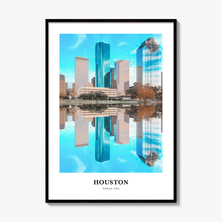 Houston Classic No 2 Poster, framed poster mockup