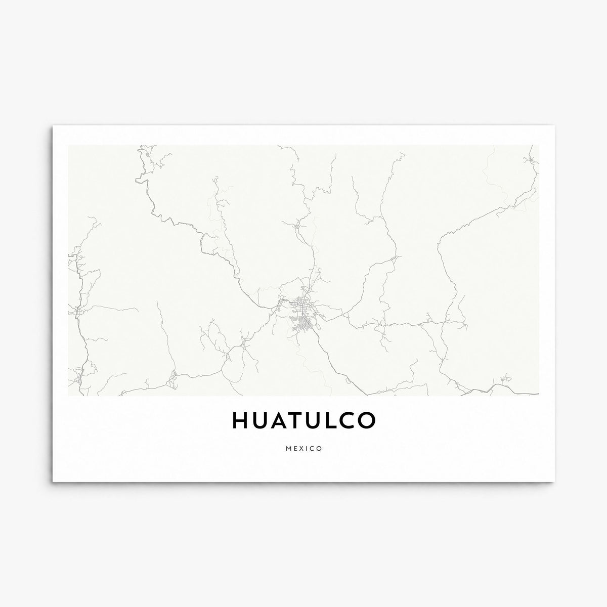 Huatulco Map Poster, print only (unframed)