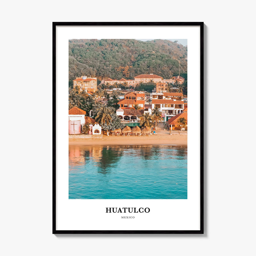 Huatulco Classic Poster, framed poster mockup