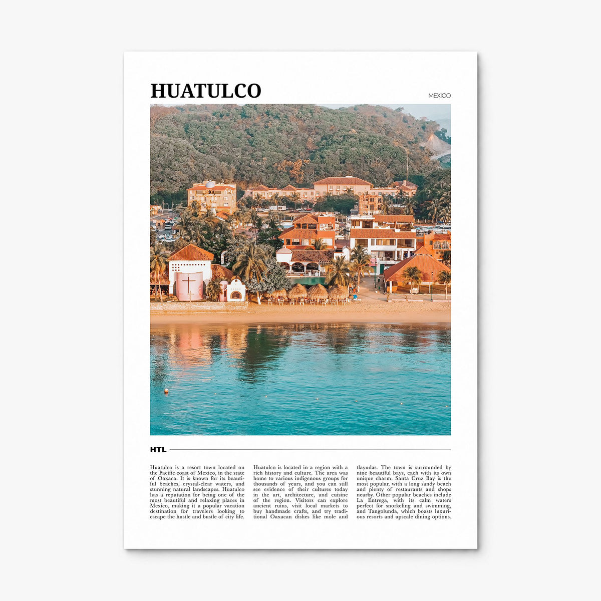 Huatulco Travel Poster, print only (unframed)