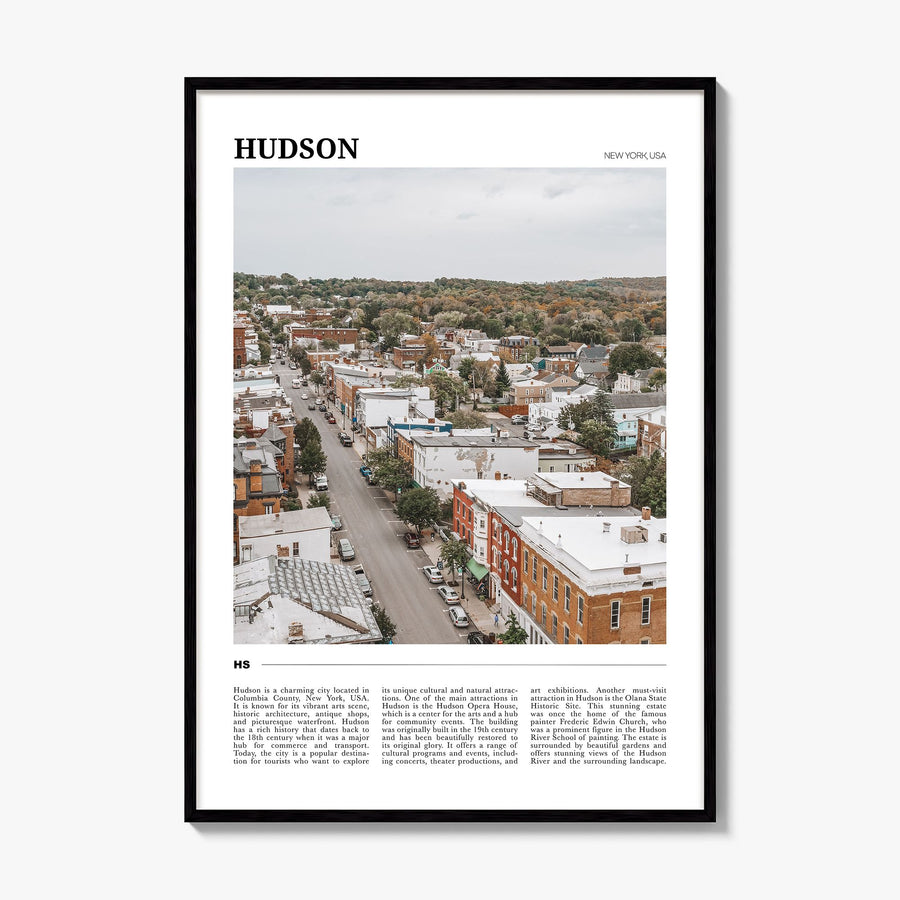 Hudson Travel Poster, framed poster mockup