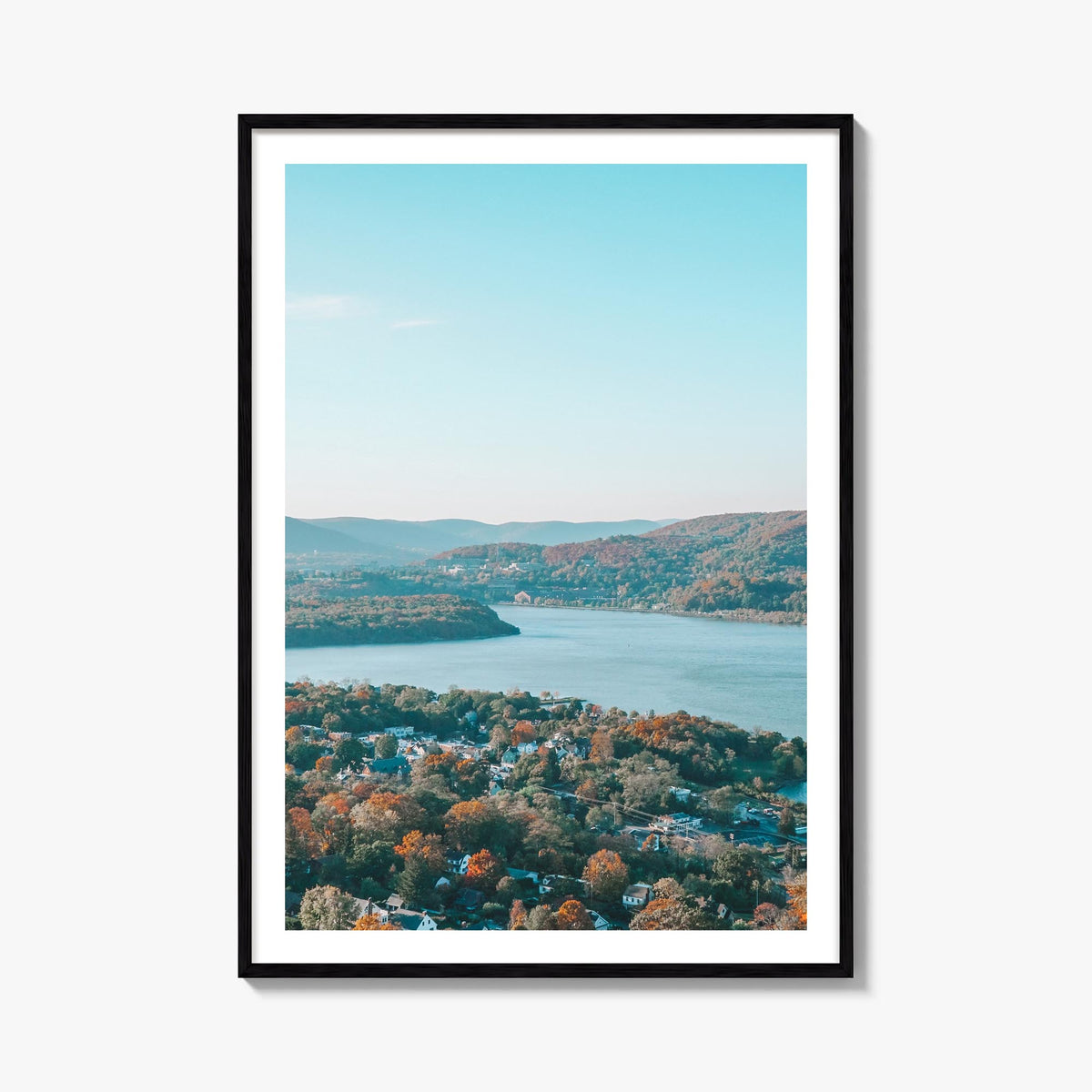 Hudson Valley no. 1 colorful photo poster of New York, USA – vertical wall art, unframed print shown in interior mockup