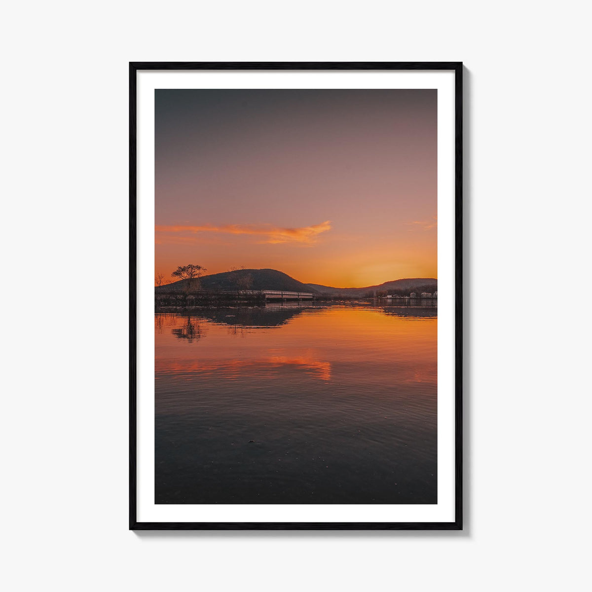 Hudson Valley no. 3 colorful photo poster of New York, USA – vertical wall art, unframed print shown in interior mockup