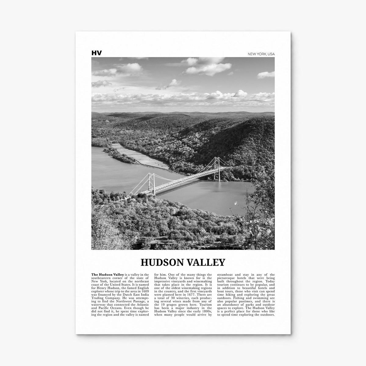 Hudson Valley Newspaper Poster, print only (unframed)
