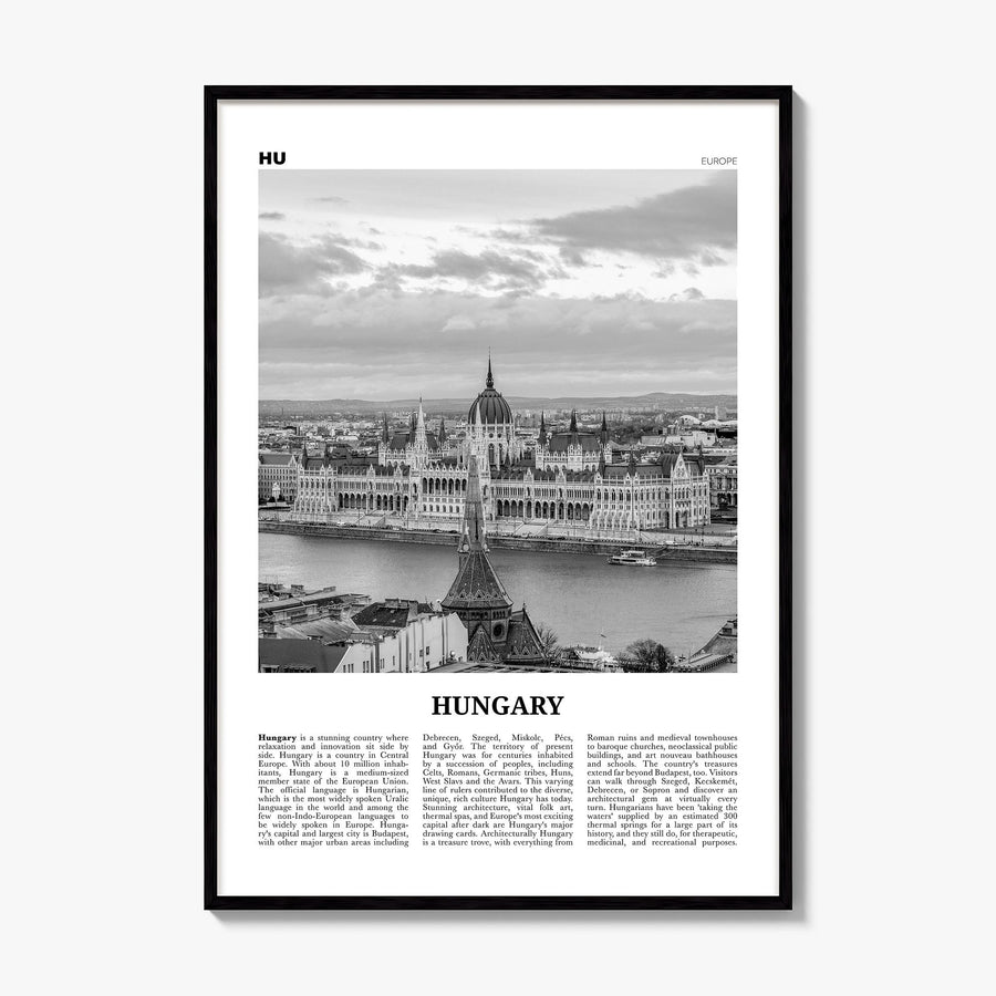 Hungary Newspaper Poster, framed poster mockup