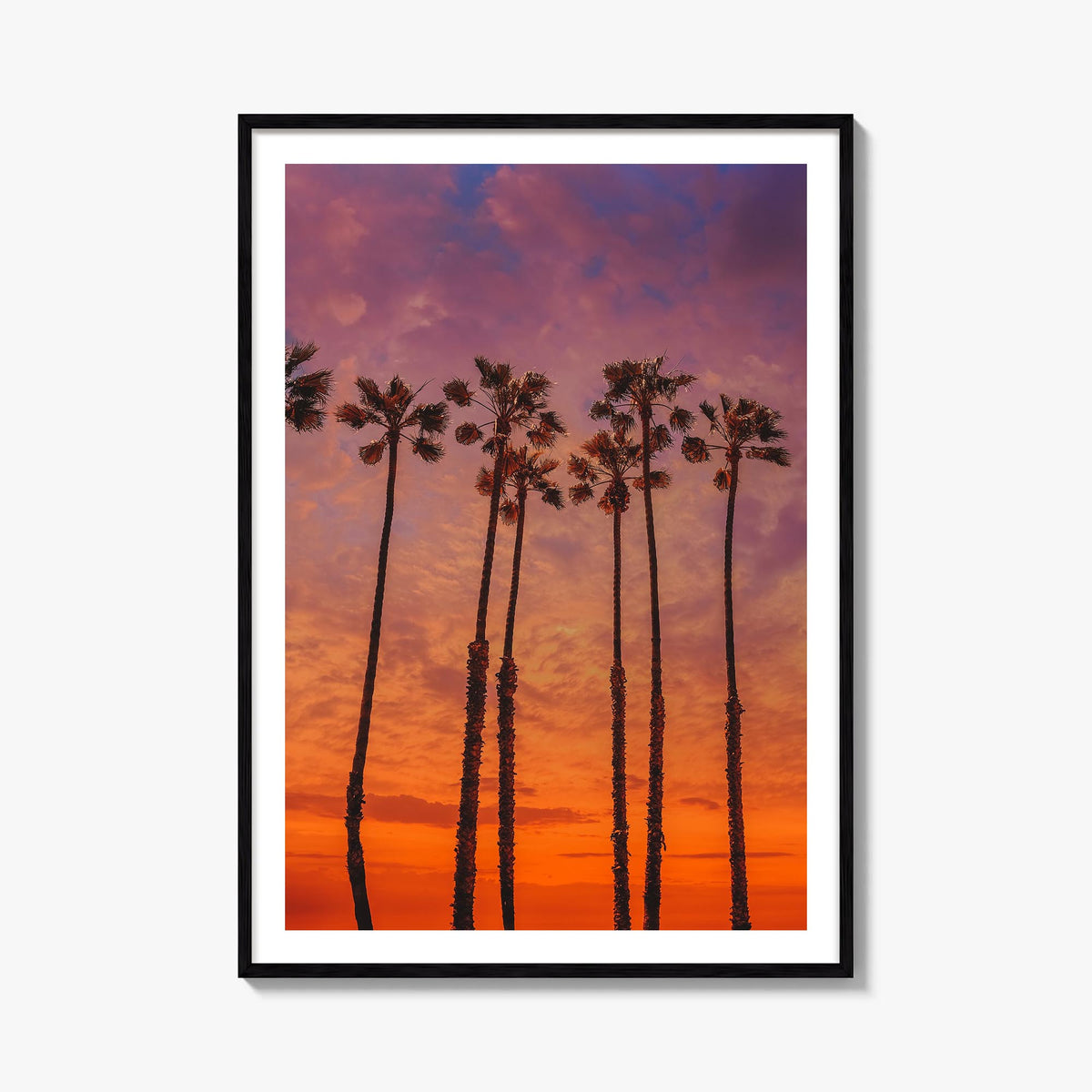 Huntington Beach no. 2 colorful photo poster of California, USA – vertical wall art, unframed print shown in interior mockup