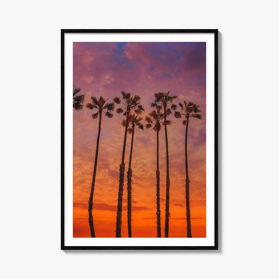 Huntington Beach no. 2 colorful photo poster of California, USA – vertical wall art, unframed print shown in interior mockup