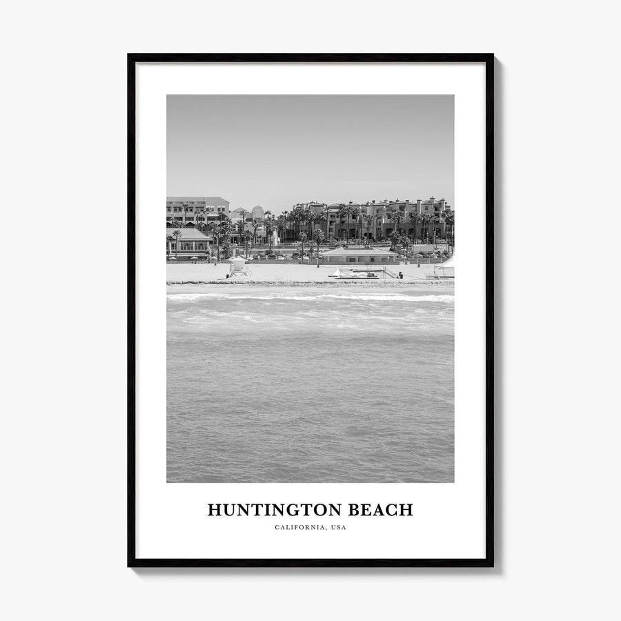 Huntington Beach Classic No 3 Poster, framed poster mockup