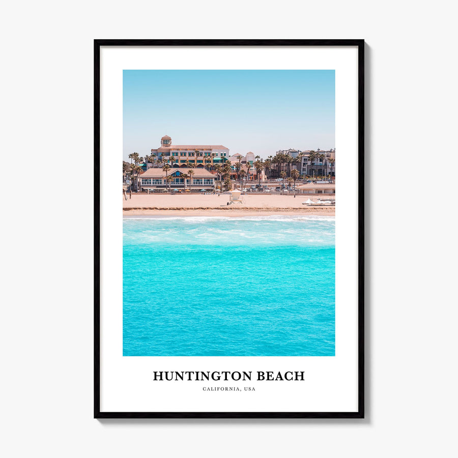 Huntington Beach Classic Poster, framed poster mockup