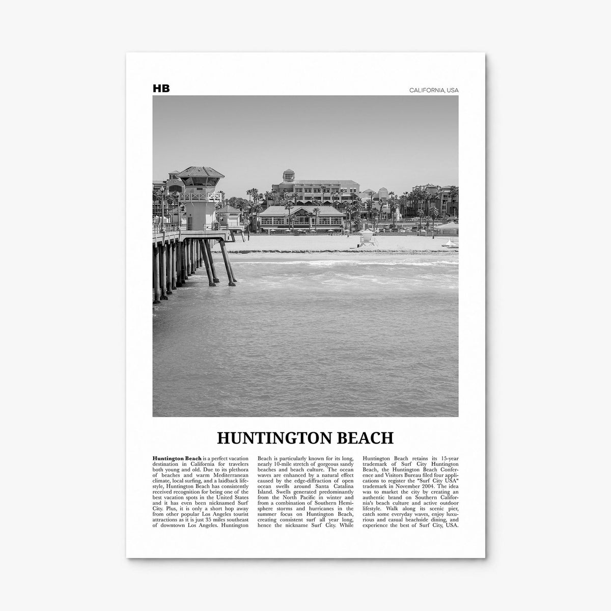 Huntington Beach Newspaper No 1 Poster, print only (unframed)