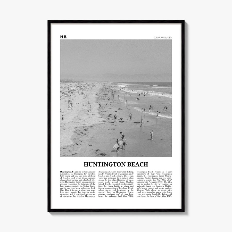 Huntington Beach Newspaper No 2 Poster, framed poster mockup
