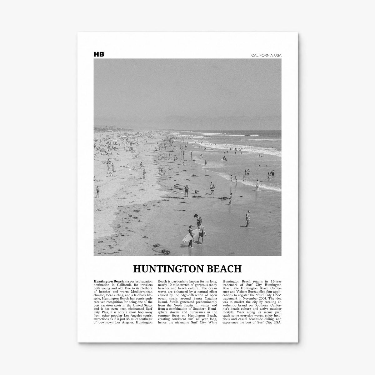 Huntington Beach Newspaper No 2 Poster, print only (unframed)