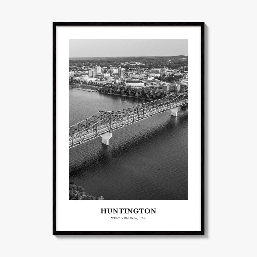 Huntington, West Virginia Classic Poster, framed poster mockup