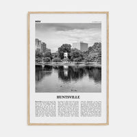 Huntsville Poster Natural Wood / 8x12 in Nbourhood Travel B&W Poster