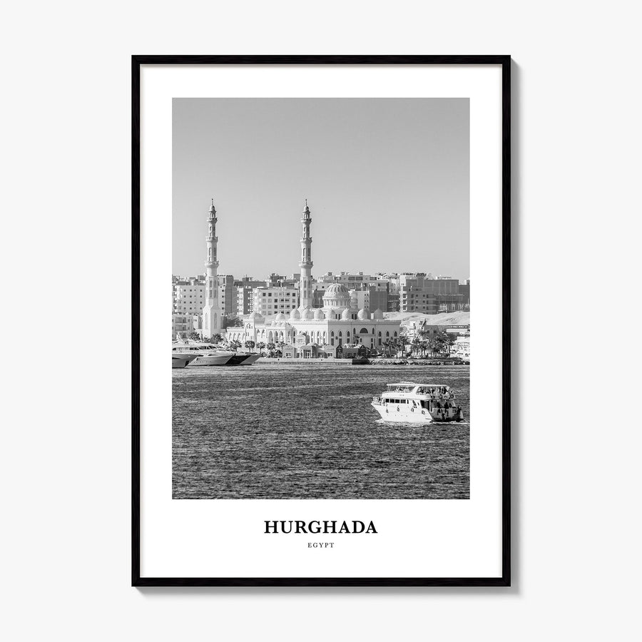 Hurghada Classic Poster, framed poster mockup