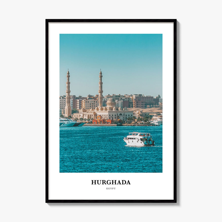 Hurghada Classic Poster, framed poster mockup