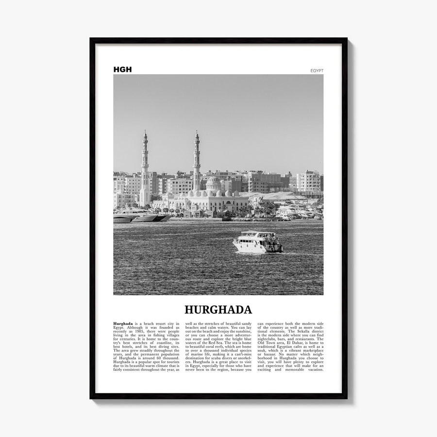Hurghada Newspaper Poster, framed poster mockup