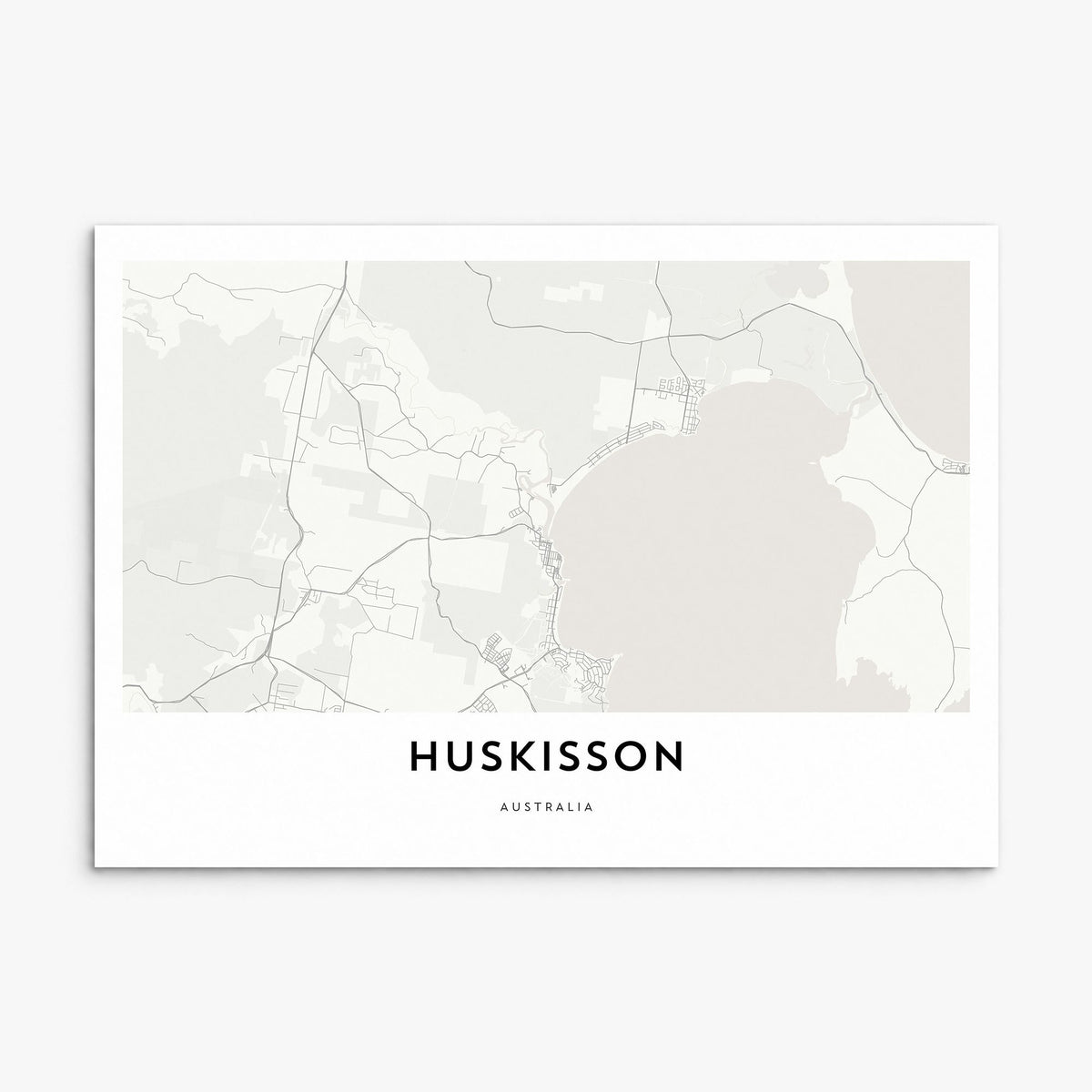 Huskisson Map Poster, print only (unframed)