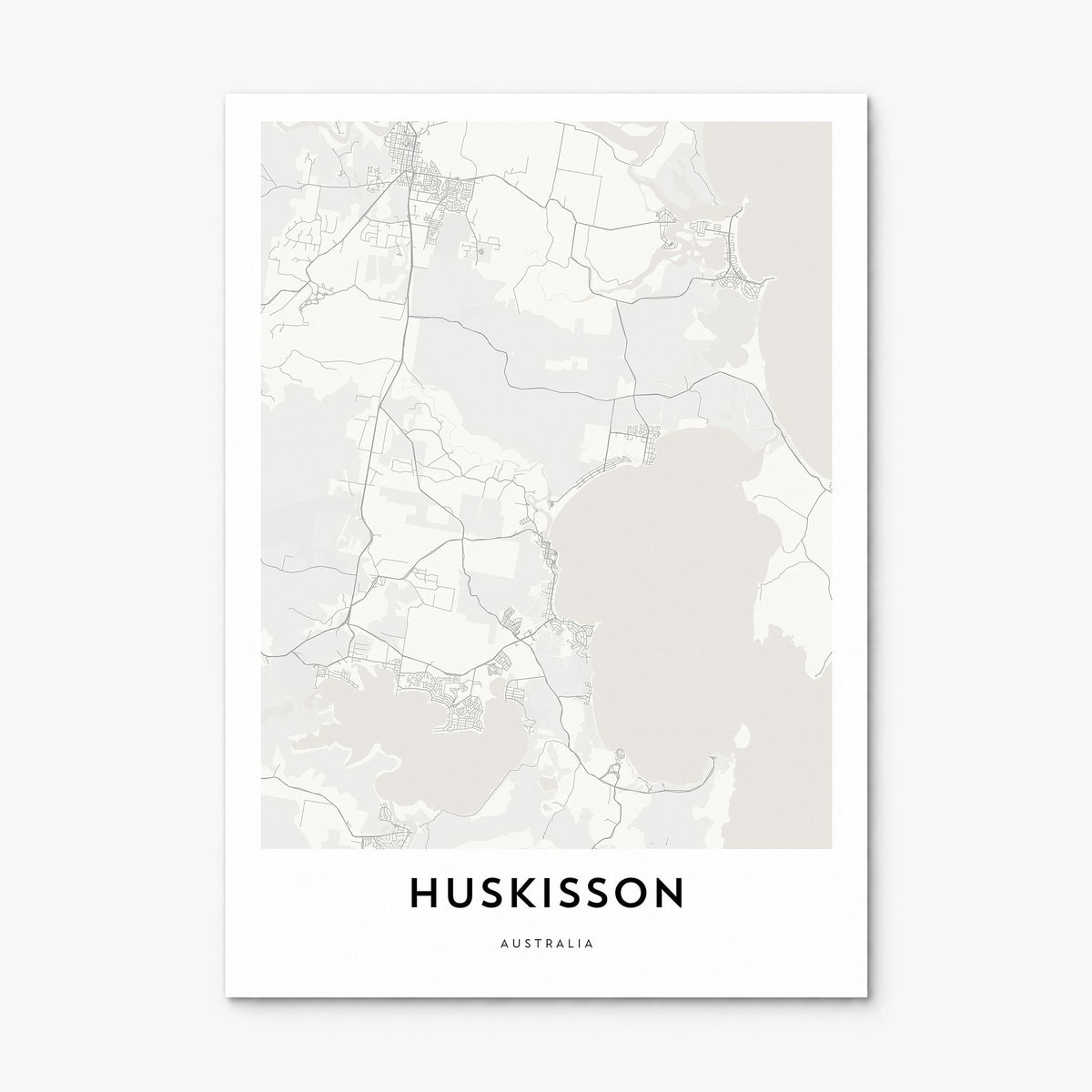 Huskisson Map Poster, print only (unframed)