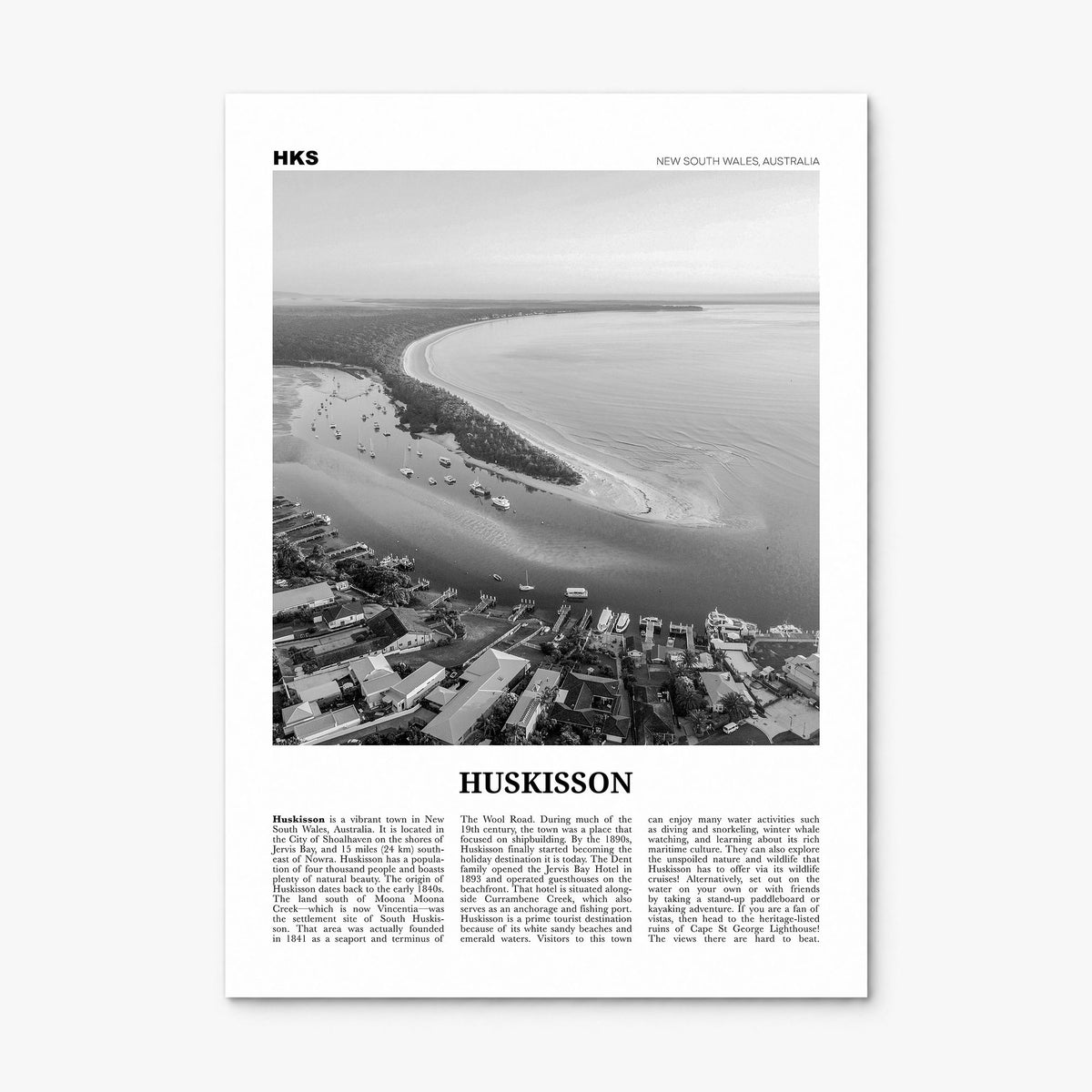 Huskisson Newspaper Poster, print only (unframed)