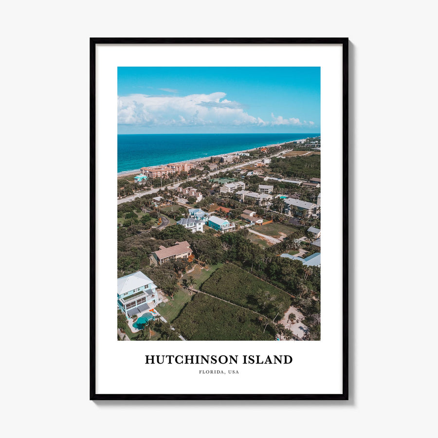 Hutchinson Island Classic Poster, framed poster mockup