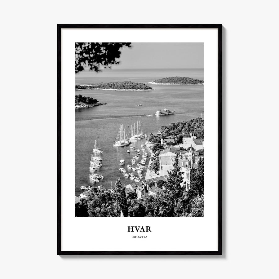 Hvar Classic Poster, framed poster mockup