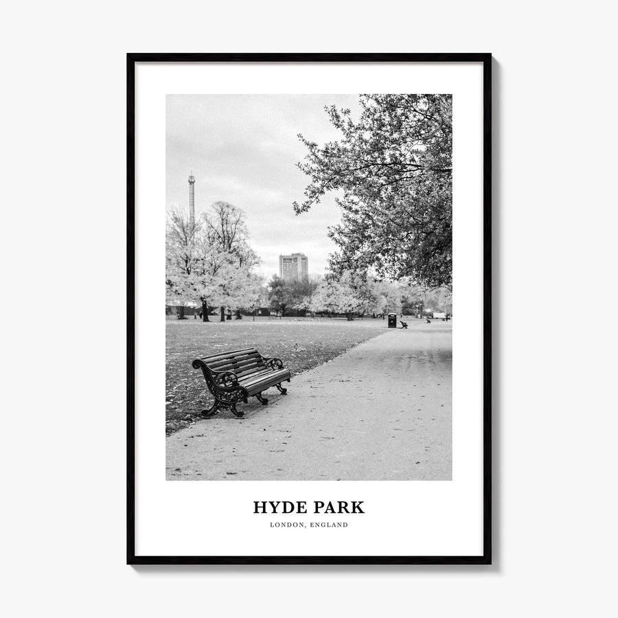 Hyde Park Classic Poster, framed poster mockup